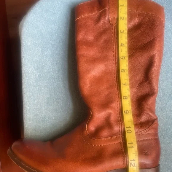 Frye Melissa  leather riding boots, cognac, size 8 - Picture 13 of 13